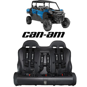 Commander Max Rear Bench Seat w/ Harnesses - Dunes 2 Dezert SXS