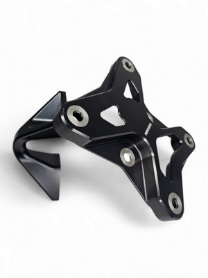 Elektric Off Road black 6-bolt XL billet radius rod plate with tow hook for Can-Am Maverick X3 - product photo 2