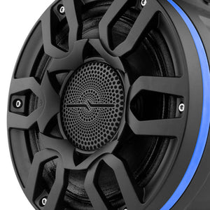 DS18 Compact Pro Towers 8in 250 Watts RMS RGB LED Lights PRO-HY8.4B Included Cover Included White