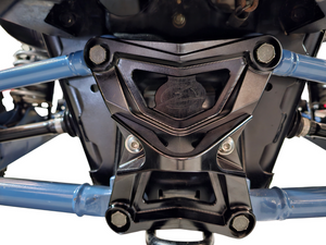 Elektric Off Road billet radius rod plate with tow hook for Polaris RZR Pro XP - black finish