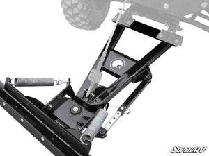 Super ATV Plow Pro snow plow kit clearing snow with a CFMOTO UForce U10 Pro