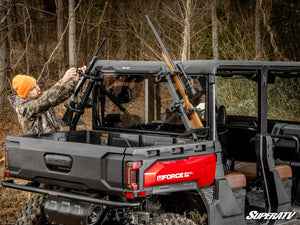 SuperATV in-bed gun rack for CFMOTO UForce 600 hardware view
