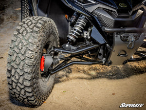 SuperATV CFMOTO ZForce Z10 Atlas Pro forward offset A-arms installed view