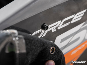 SuperATV CFMOTO ZForce 950 Primal Soft Upper Doors, mounted view