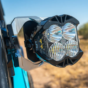 Cuero Race Mirror / Baja Designs LP4 Light Combo - Dunes 2 Dezert SXS