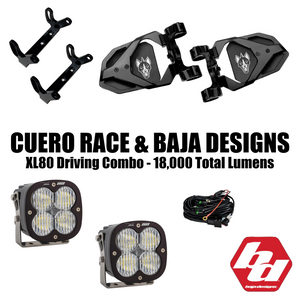 Cuero Race Mirror / Baja Designs XL80 Light Combo - Dunes 2 Dezert SXS