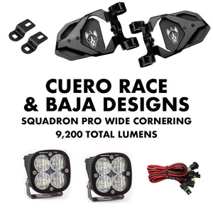 Cuero Race Mirror Light Combo in Black - Dunes 2 Dezert SXS