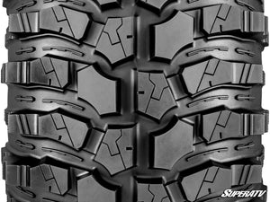 Sidewall lug detail on SuperATV Cliffhanger 8-ply radial UTV rock tire