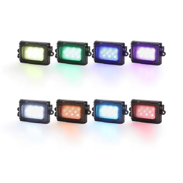 Magic Dream Color RGB LED Rock Lights Kit with Bluetooth APP Control, Multicolor Chasing Neon Underglow Lights for ATV UTV - Dunes 2 Dezert SXS