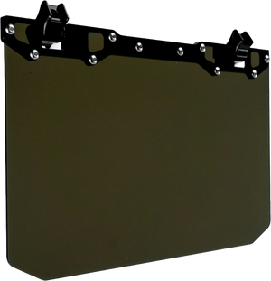 12" X 8" Narrow Mount Sun Viso W/Tinted Shield  Black