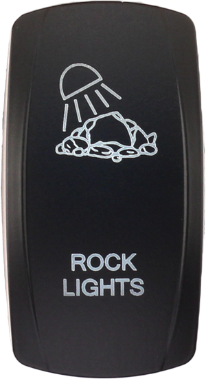 Contura V-compatible Rock Lights rocker switch cover fits XTC, sPod, and Daystar switch systems – actuator only, no switch