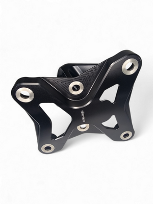 Elektric Off Road black 6-bolt XL billet radius rod plate with tow hook for Can-Am Maverick X3 - product photo 5