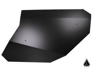 Close-up of black powder-coated F-22 Max door panel on Can-Am Maverick X3 MAX
