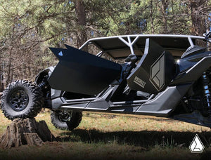 Four-seat Can-Am Maverick X3 MAX fitted with black Assault Industries F-22 Max doors