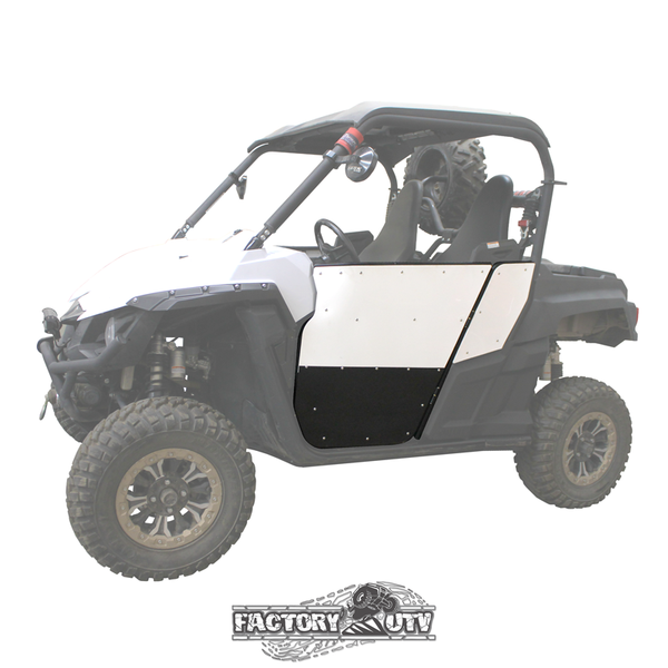 Yamaha Wolverine and Viking bow-out aftermarket steel tube doors with high-impact polypropylene skins for safe UTV ride