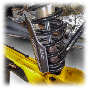 DRT Can-Am 2017+ Maverick X3/R Rear Aluminum Shock Guards - Dunes 2 Dezert SXS