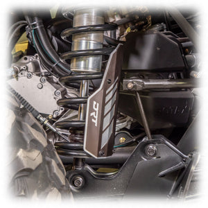 DRT Can-Am 2017+ Maverick X3/R Rear Aluminum Shock Guards - Dunes 2 Dezert SXS