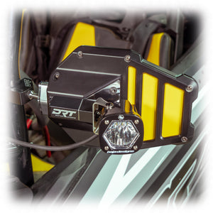 DRT Aluminum Tactical Mirror Light Bracket Kit - Dunes 2 Dezert SXS