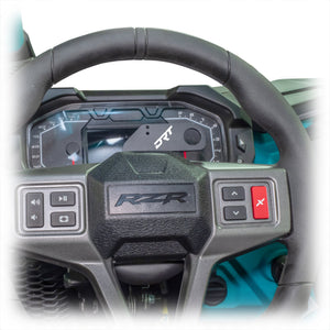 DRT Polaris RZR 2020+ Steering Wheel Single Push-To-Talk Plate - Dunes 2 Dezert SXS
