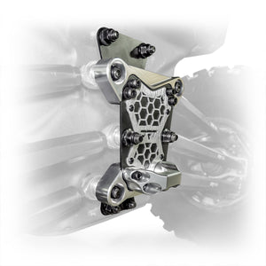 DRT Can-Am Maverick X3 2017+ Billet Aluminum 3-PC Radius Rod Plate Kit - Dunes 2 Dezert SXS