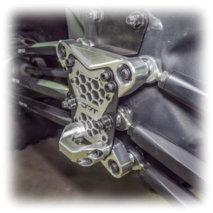 DRT Can-Am Maverick X3 2017+ Billet Aluminum 3-PC Radius Rod Plate Kit - Dunes 2 Dezert SXS