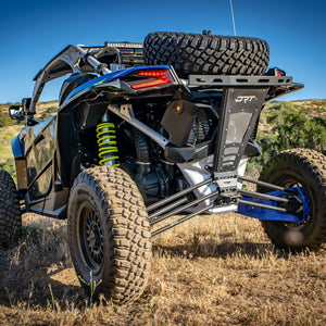DRT Can Am Maverick X3 2017+ Dual Sheer Radius Rod Plate - Dunes 2 Dezert SXS