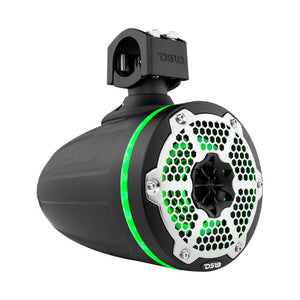 DS18 Tower Speakers 6.5in 1in Driver 150 Watts RMS w/ RGB LED Lights Black