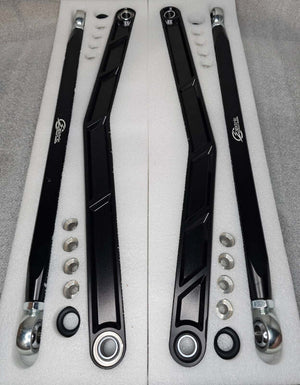Elektric Off Road billet radius rods for Polaris RZR Pro XP - black finish