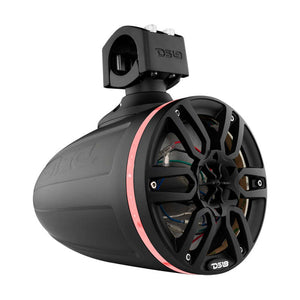 DS18 Marine And Powersports Towers Speakers Not Included 8in RGB LED Lights Black