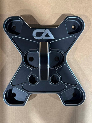 CA Tech USA billet pull plate installed on a Segway Super Villain rear radius rod mount