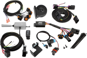 2024+ Polaris XPEDITION turn signal kit with billet lever, LED lights, OEM plug-in harness, hazard switch, and license plate output