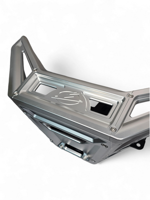 2017 to Current Can-Am X3 Maverick Machined Billet Front Winch Bumper (Clear Anodize) - Dunes 2 Dezert SXS