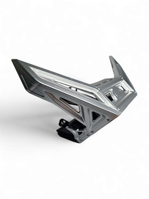 2017 to Current Can-Am X3 Maverick Machined Billet Front Winch Bumper (Clear Anodize) - Dunes 2 Dezert SXS
