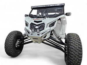 2017 to Current Can-Am X3 Maverick Machined Billet Front Winch Bumper (Clear Anodize) - Dunes 2 Dezert SXS