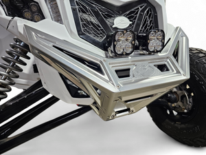 2017 to Current Can-Am X3 Maverick Machined Billet Front Winch Bumper (Clear Anodize) - Dunes 2 Dezert SXS