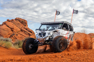 2017 to Current Can-Am X3 Maverick Machined Billet Front Winch Bumper (Clear Anodize) - Dunes 2 Dezert SXS