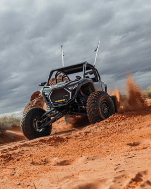 2022-2025 Polaris RZR Pro R / Turbo R Machined Billet Front Winch Bumper (Black Anodize) - Dunes 2 Dezert SXS