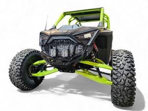 2022-2025 Polaris RZR Pro R / Turbo R Machined Billet Front Winch Bumper (Black Anodize) - Dunes 2 Dezert SXS