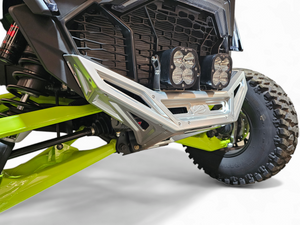 2022-2025 Polaris RZR Pro R/ Turbo R Machined Billet Front Winch Bumper (Clear Anodize) - Dunes 2 Dezert SXS