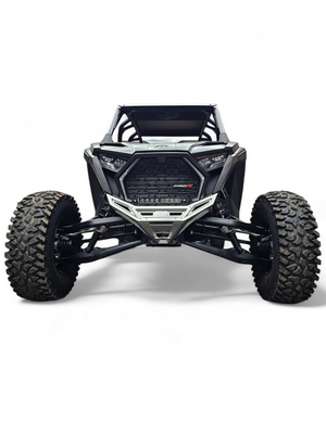 2022-2025 Polaris RZR Pro R/ Turbo R Machined Billet Front Winch Bumper (Clear Anodize) - Dunes 2 Dezert SXS