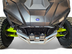 2022-2025 Polaris RZR Pro R/ Turbo R Machined Billet Front Winch Bumper (Clear Anodize) - Dunes 2 Dezert SXS