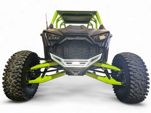 2022-2025 Polaris RZR Pro R/ Turbo R Machined Billet Front Winch Bumper (Clear Anodize) - Dunes 2 Dezert SXS