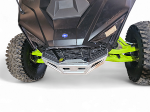 2022-2025 Polaris RZR Pro R/ Turbo R Machined Billet Front Winch Bumper (Clear Anodize) - Dunes 2 Dezert SXS