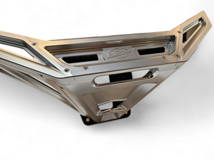 2022-2025 Polaris RZR Pro R/ Turbo R Machined Billet Front Winch Bumper (Clear Anodize) - Dunes 2 Dezert SXS