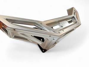 2022-2025 Polaris RZR Pro R/ Turbo R Machined Billet Front Winch Bumper (Clear Anodize) - Dunes 2 Dezert SXS