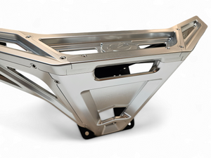 2022-2025 Polaris RZR Pro R/ Turbo R Machined Billet Front Winch Bumper (Clear Anodize) - Dunes 2 Dezert SXS