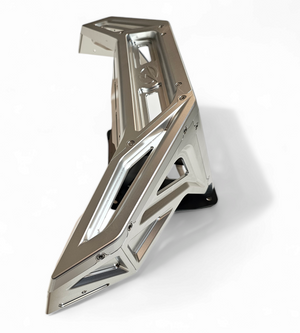 2022-2025 Polaris RZR Pro R/ Turbo R Machined Billet Front Winch Bumper (Clear Anodize) - Dunes 2 Dezert SXS