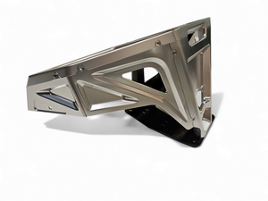 2022-2025 Polaris RZR Pro R/ Turbo R Machined Billet Front Winch Bumper (Clear Anodize) - Dunes 2 Dezert SXS