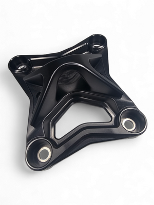 2017 to current Can Am X3 Maverick 6 bolt EOD XL Radius Rod Plate with Tow Hook Black - Dunes 2 Dezert SXS