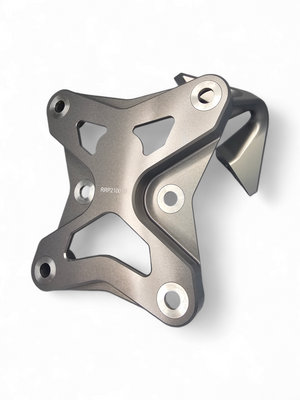 2017 to current Can Am X3 Maverick 6 bolt EOD XL Radius Rod Plate with Tow Hook Gun Metal - Dunes 2 Dezert SXS